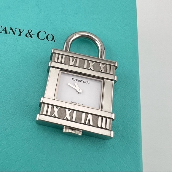 Tiffany & Co. Atlas Roman Numerals Lock Clock Watch Charm ?️